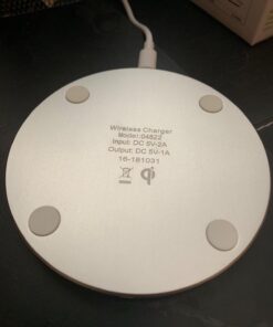 TALK WORKS 5W Wireless Charging Pad Compatible w/ iPhone 15/Pro/Max, 14/Plus/Pro/Max, 13/Mini/Pro/Max, 12,11,XR,XS,X,8, Samsung S23, S22, S21, S20, S10 - Qi Certified Fast Charger w/USB Adapter(White) 27 71ka06ji4L