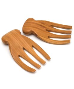Lipper International Bamboo Wood Salad Hands With Knob Handles, 4" x 7.25" x 1.25", One Pair, 24 ounces 9 71ka5lEJvL