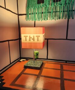 Minecraft TNT Block 14-Inch Desk Lamp with 3D Creeper Puller | LED Lamp 22 71kajJYBkML