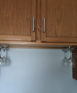 BaodeLi Set of 2-10-Inch Long, Wine Glass Rack, Wire Hanging Rack, Wine Glass Hanging Rack, Wire Wine Glass Hanger Rack, Stemware Rack, Under Cabinet, Chrome Finish 21 71kayeDJFOL