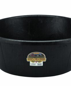Little Giant® Heavy Duty Rubber Tub | Durable Rubber Feed Pan | Indoor & Outdoor Use | Rubber Feed Bucket | 15 Gallons One Size