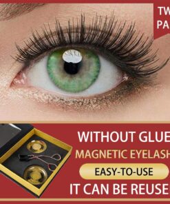 Magnetic Eyelashes Applicator Tool Kit,Glue-free Magnetic Eyelash Clip,Eyelashes Short Set with 2 Pairs Magnetic False Eyelashes,Magnetic Eyelashes No Eyeliner(BUSHY STYLE) BUSHY STYLE 7 71kcEN 4prL
