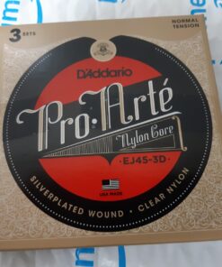 D'Addario Guitar Strings - Pro-Arte Classical Guitar Strings - EJ45-3D - Nylon Guitar Strings - Silver Plated Wound, Nylon Core - Normal Tension, 3-Pack 20 71kcUFN4mIL