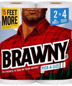 Brawny Paper Towels, 16 XL Rolls, Pick-A-Size, White, 16 = 32 Regular Rolls 8 Rolls (Pack of 2) 25 71kdKgXV0HL