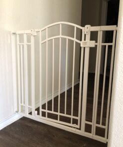 Summer Infant Multi-Use Decorative Extra Tall Safety Pet and Baby Gate,28.5'-48' Wide, 36' Tall,Pressure or Hardware Mounted, Install on Wall or Banister in Doorway or Stairway,Auto Close Door -Beige 36" Tall, 28.5 - 48.0" Wide Beige 83 71kf13l45JL