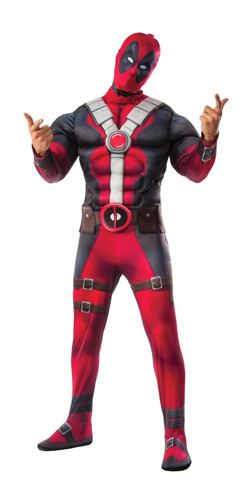 Rubie's Men's Deadpool Deluxe Muscle Chest Costume and Mask Extra-Small As Shown