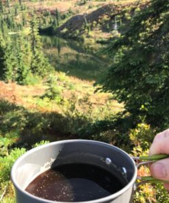 Bisgear Camping Cookware Portable Backpacking Stove Canister Stand Tripod Stainless Steel Cup Flatware Mess Kit - Camping Pot and Pans Cooking Set - Camping Gear Must Haves 12 pcs(Green) 31 71kgmQo6mL