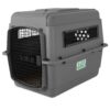 Petmate Sky Kennel Pet Carrier, 32 Inch, Gray, Made in USA 29.5"L x 19.8"W x 23.5"H 12 71ki95rlxcL