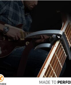 GUITARX X1 Capo for Acoustic Guitar, Electric Guitar Capo - Also For Bass, Ukulele, Banjo and Mandolin - #1 Brand Among Guitar Capos - Aluminum Alloy, 2-Pack 12 71kileE6Z4L