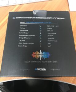 PARMIDA (12 Pack) 5/6 Inch Dimmable LED Disk Light Surface Flush Mount 15W, UL Listed, Recessed Retrofit Ceiling Lights, Energy Star, Installs into Junction Box Or Recessed Can,1050lm - 3000K 3000k (Soft White) 34 71kj6QAHoiL