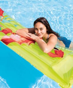 INTEX Inflatable Floating Fashion Mat: Durable Vinyl – 2 Air Chambers – 220lb Weight Capacity – Style May Vary – One Mat 16 71kkFcQhR1L