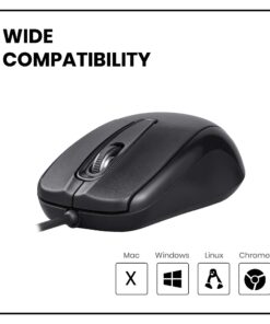 Perixx PERIMICE-209 3 Button USB Wired Mouse - Optical - 1000 DPI - 5.9 Ft Cable - Black 9 71kkyMAje2L
