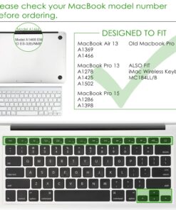 Alternative view of Allinside Blue Ombre Keyboard Cover Skin for MacBook Pro 13" 15" 17" (2015 or Older Version), MacBook Air 13" A1369/A1466, Older iMac Wireless Keyboard MC184LL/B 2010-2017 MacBook Air 13 & 2008-2015 Mac Pro 13/15 Ombre Blue