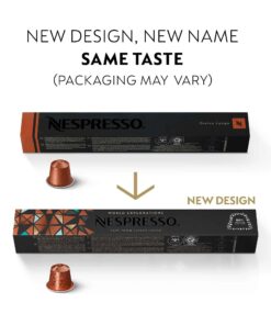 Nespresso Capsules OriginalLine, Cape Town Envivo Lungo, Dark Roast Espresso Coffee Pods, 50 Count Pods, Brews 3.7 Ounce (ORIGINAL LINE ONLY) 10 Count (Pack of 5) 14 71klHPCeTfL
