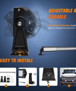 Nilight - 15026C-A LED Light Bar 52Inch 300W Spot Flood Combo LED Driving Lamp Off Road Lights LED Work Light for Trucks Boat Jeep Lamp,2 Years Warranty 52Inch Light Bar 32 71klRHYO5kL