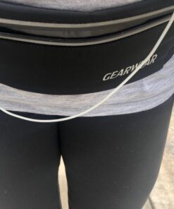 GEARWEAR Running Waist Belt Fanny Pack Phone Holder for iPhone XR XS MAX 8 Plus Runner Pouch Bag Men Women for Workout Walking Fitness Exercise Gym Athletes Hiking BLACK/ 27"-45" 21 71klndcFQL