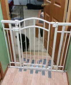 Summer Infant Multi-Use Decorative Extra Tall Safety Pet and Baby Gate,28.5'-48' Wide, 36' Tall,Pressure or Hardware Mounted, Install on Wall or Banister in Doorway or Stairway,Auto Close Door -Beige 36" Tall, 28.5 - 48.0" Wide Beige 70 71kmYB9ET2L