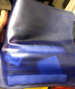 Crenova Waterproof Pouch IP68 Beach Accessories Fanny Pack with Waist Strap Dry Bag with Adjustable Belt Beach Essentials Accessories to Keep Your Valuables Safe and Dry Perfect for Beach Snorkeling Kayaking Pool Water Park (Blue & Black) Blue & Black 43 71kmmvzuMpL