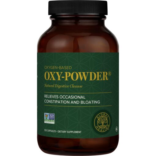 Global Healing Center Oxy-Powder Oxygen Based Safe and Natural Colon Cleanser and Relief from Occasional Constipation (120 Capsules)(Packaging may vary) 120 Count