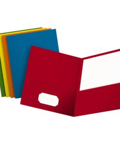 Oxford Two-Pocket Folders, Assorted Colors, Letter Size, 25 per box (57513)