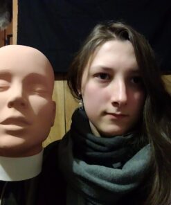 Mehron Makeup Practice Head |Makeup Practice Face| Mannequin Head for Makeup Practice, Special FX, & Face Painting for Students 48 71knjSBmd7L