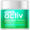 HEMPACTIV Joint & Muscle Relief Cream, Infused with Hemp, Menthol, MSM & Arnica, Soothe Discomfort in Your Back, Muscles, Joints, Neck, Shoulder, Knee, Nerves - 2 Fl Oz 2 Fl Oz (Pack of 1) 3 71ko4zo5J L
