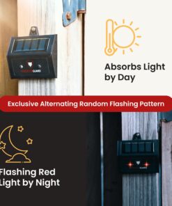 Predator Guard Solar Powered Predator Deterrent LED Light - Scares & Deters Nocturnal Animals Away, Built to Repel Coyote, Fox, Skunk, Bear, Racoon & Wild Creatures - Protect Your Property! 1 24 71koPkE0ZxL