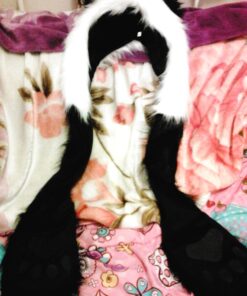Panda Full Animal Hoodie Hat (Faux Fur) 3 in 1 Function 19 71koyfdcWwL