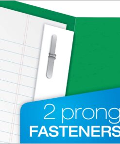 Oxford Twin Pocket Folders with Fasteners, Letter Size, Light Green, 25 per Box (57703) 25-Count 8 71kp 8Rg03L