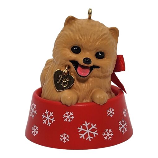 Hallmark Keepsake Ornament Puppy Love Pomeranian 2016