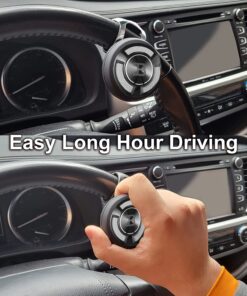 Fouring BL Steering Wheel Knob Spinner - Universal Non-Slip Fit, ABS & Premium High Gloss Chrome Plated Finish Suicide Knob with Metal Ball Bearing & Easy Installation (Black Platinum) Black Platinum 10 71kpzym 1YL