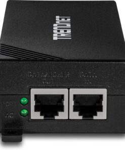 TRENDnet Gigabit Power Over Ethernet Plus Injector, Converts Non-Poe Gigabit To Poe+ Or PoE Gigabit, Supplies PoE (15.4W) Or PoE+ (30W) Power Network Distances Up To 100M (328 ft.), Black, TPE-115GI 1 21 71kq4ShwTdL