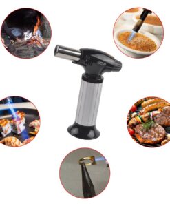 Ideapro Butane Torch, Refillable Kitchen Torch Lighter Culinary Blow Torch with Security Lock and Adjustable Flame for Creme Brulee,BBQ,Desserts,Baking and welding Black 14 71kqtInhUfL