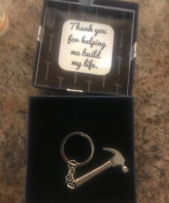 for Dad Thank You for Helping Me Build My Life Birthday Gifts for Dad Daughter Gifts Hammer Keychain & Gift Box Bundle 31 71kr413XpUL