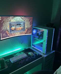 Skytech Gaming Shiva II Gaming PC Desktop – Intel Core i5 12600K 3.7 GHz, NVIDIA RTX 3060 Ti, 1TB NVME SSD, 16GB DDR4 RAM 3200, 650W Gold PSU, 240mm AIO, 11AC Wi-Fi, Windows 11 Home 64-bit,White 12600K | 3060 Ti 18 71krLSWbzfL