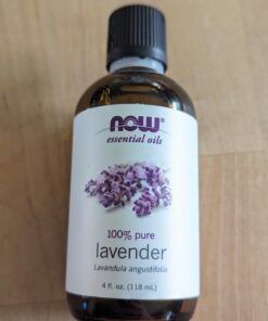 NOW Essential Oils, Lavender Oil, Soothing Aromatherapy Scent, Steam Distilled, 100% Pure, Vegan, Child Resistant Cap, 4-Ounce 4 Fl Oz (Pack of 1) 40 71krf027jiL