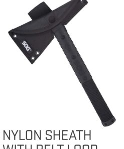 SOG Survival Hawk - Specialty Outdoor Tactical Hatchet, Fire Starter, Nail Puller, Hammer, Multi-Purpose Blade with Reflective Paracord Wrapped Handle (SK1001-CP),Black Survival Tomahawk 21 71krvnUUx2L