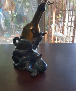 Twine Octopus Wine Bottle Stopper, Keep Wine Fresh, Fits Standard Bottles, Metal, Rubber Seal, Silver, Set of 1 18 71ksRRRJzwL