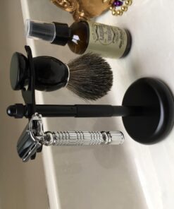 VIKINGS BLADE The Chieftain Safety Razor + 5 Swedish Platinum Super Blades + Carry Case Chromium Silver 40 71ksrWSpDIL