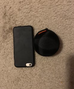 Earbuds Case 2 Pack - GLCON Small Electronic Zipper Case - Shockproof Hard EVA Storage Pouch Zipper Carrying Case for Airpods, Earphone, Ear Bud, Adapter, Cable, Charger, Headset - Black 41 71kssdarJKL