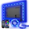 Daymeet LED TV Backlights, 9.8 ft USB Powered LED Lights for TV 32-60 inch RGB Color Changing LED Strip Lights TV Monitor Behind Lighting with Remote Music Sync Bluetooth APP Control Solid Colours 9.8FT for 32"-60"TV 16 71ktb10qrXL