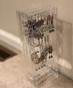 TheJD Foldable Acrylic Earring Screen Stand Holder - Upto 144 Pairs Earring Display Showcase Folderble Stand 28 71ku9ULoKmL