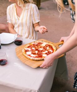 ooni 12” Bamboo Pizza Peel – Lightweight Smooth Wooden Pizza Paddle and Serving Board Outdoor Pizza Oven Accessories 12" 11 71kuPxrytL