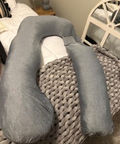 Pharmedoc Pregnancy Pillows, U-Shape Full Body Pillow – Cooling Cover Grey – Pregnancy Pillows for Sleeping – Body Pillows for Adults, Maternity Pillow and Pregnancy Must Haves Grey Cooling Cover 43 71kuduQV 8L