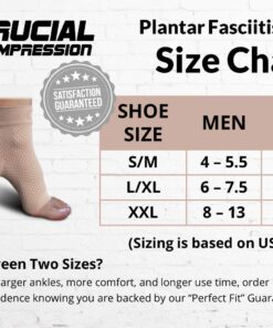 Alternative view of Plantar Fasciitis Socks with Arch Support for Men & Women - Best Ankle Compression Socks for Foot and Heel Pain Relief - Better Than Night Splint Brace, Orthotics, Inserts, Insoles L/XL (6-7.5 Men / 7-8.5 Women) Beige
