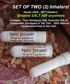 Urban ReLeaf NETI Salt Air Relief INHALERS! Set of Two (2) Sinus & Lung, Himalayan & Botanicals! Respiratory Wellness. Healing Aromatherapy. Energizing! Colds, Asthma, Cough, Bronchitis 100% Natural 15 71kvAS8eGbL