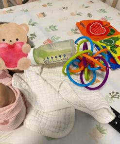 Manhattan Toy Winkel Rattle & Sensory Teether Toy, Blue/Green/Orange, 5 Inch x 4 Inch x 3.5 Inch 28 71kvM3l3nVL