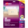 AVERY Frosted Address Labels with Matte Finish, 1" x 2-5/8", 750 Clear Labels (8660) 750 labels