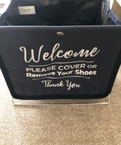 Foldable Shoe Cover Holder (Blue) with Bonus: Please Use Shoe Covers, Double Sided, Door Hanger Blue 28 71kvcm7zQUL