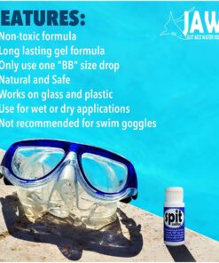 Jaws Spit Anti-Fog Gel Solution Defogger for Snorkel Mask, Scuba Divers, Paintball, Eye Wear, Sport Goggles, Made in The USA 1 Ounce (Pack of 1) 16 71kvuTx5YxL